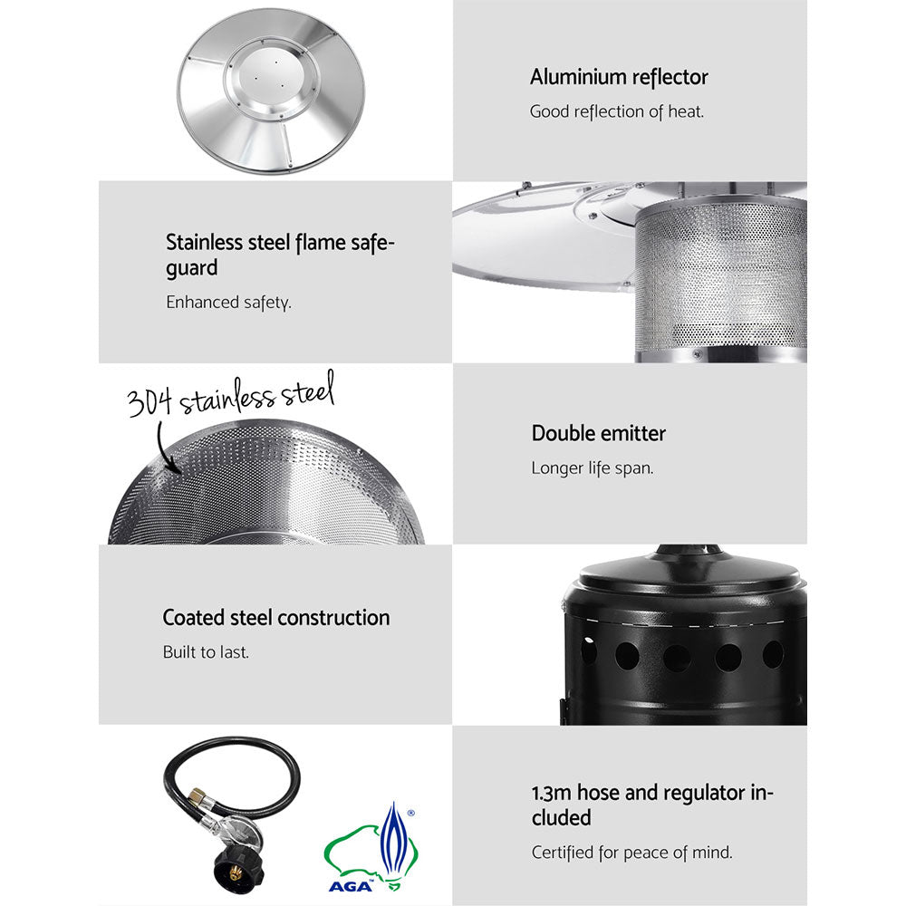 Devanti Gas Patio Heater in use