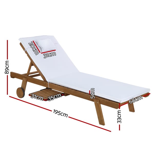 Set of 2 Sun Lounger Day Beds