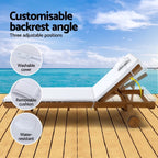 Set of 2 Sun Lounger Day Beds