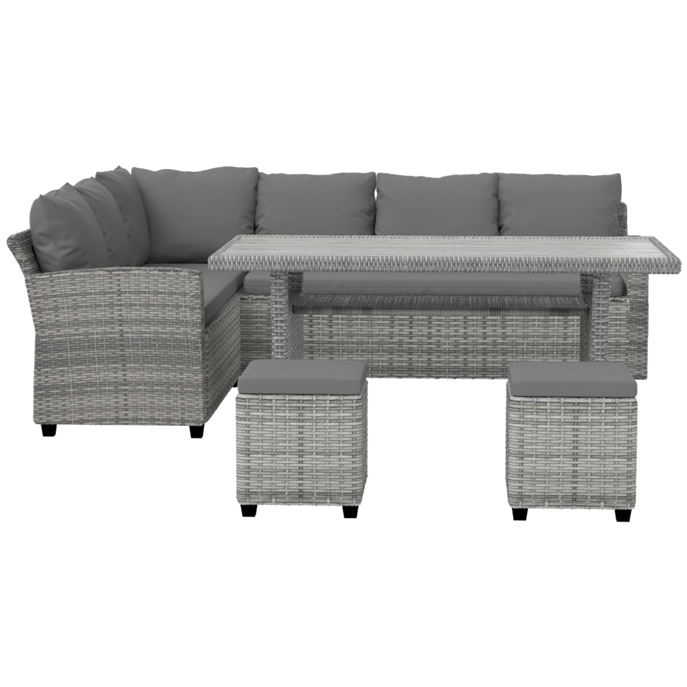 Gardeon wicker dining set detail
