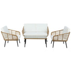 Rattan Outdoor Lounge Set with Coffee Table