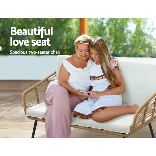 Rattan Outdoor Lounge Set with Coffee Table