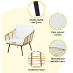 Rattan Outdoor Lounge Set with Coffee Table