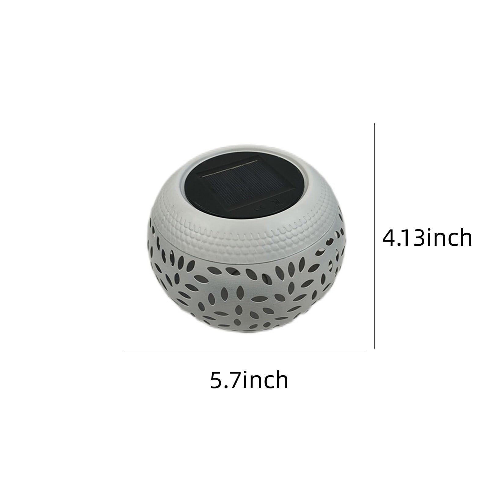 Solar Lantern Outdoor Waterproof, Solar Table Lights LED Metal Tabletop Light Solar Powered Decorative Lighting Lanterns for Desk Bedroom Patio Garden Yard, Flickering Flame Light Round Pot White